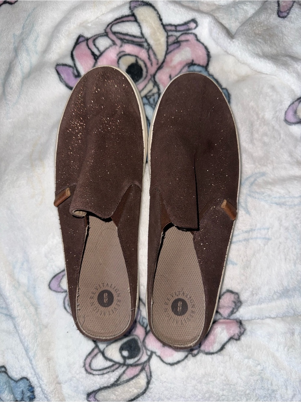 Revitalign Brown Shimmer Slip-On Comfort Shoes Women's Size 12